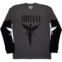 Nirvana koszulka długi rękaw, In Utero Mono Charcoal Grey & Black, męskie