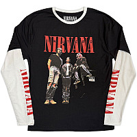Nirvana koszulka długi rękaw, In Utero Band Photo Black & White, męskie