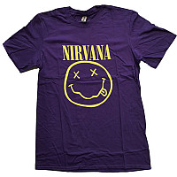 Nirvana koszulka, Yellow Smiley Purple, męskie