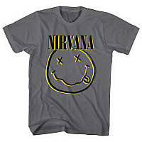 Nirvana koszulka, Inverse Happy Face Charcoal Grey, męskie