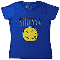 Nirvana koszulka, Xerox Smiley Blue, damskie