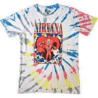 Nirvana koszulka, Heart Dip Dye Wash White, męskie