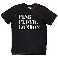 Pink Floyd koszulka, Stencil Logo Stone Wash Black, męskie