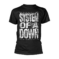 System Of A Down koszulka, Distressed Logo Black, męskie