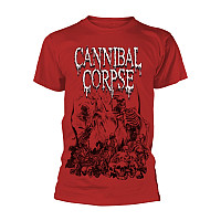 Cannibal Corpse koszulka, Pile Of Skulls 2018 Red, męskie