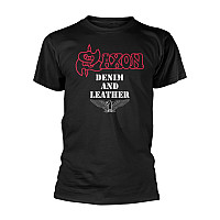 Saxon koszulka, Denim And Leather, męskie