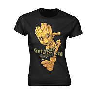 Strážci Galaxie koszulka, Groot Dance Black, damskie