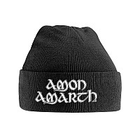 Amon Amarth zimowa czapka zimowa, White Logo Black