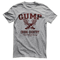 Forrest Gump koszulka, Cross Country Heather Grey, męskie