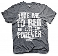 Top Gun koszulka, Take Me To Bed Or Lose Me Forever Dark Heather, męskie