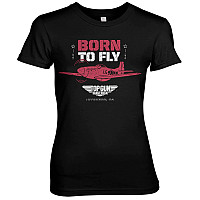 Top Gun koszulka, Born To Fly Girly Black, damskie