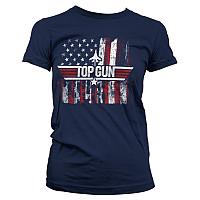 Top Gun koszulka, America Girly Navy Blue, damskie