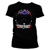 Top Gun koszulka, Maverick Helmet Girly Black, damskie
