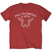 The Beatles koszulka, Paul McCartney Wings Logo Red, męskie
