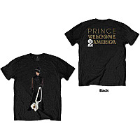 Prince koszulka, W2A White Guitar BP Black, męskie