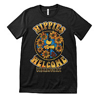 Woodstock koszulka, Hippies Welcome Black, męskie