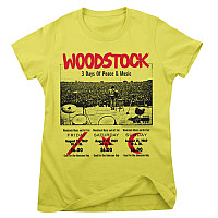 Woodstock koszulka, 3 Day Ticket Girly Yellow, damskie