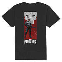 The Punisher koszulka, Punisher Holding Gun Black, męskie