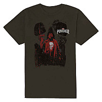 The Punisher koszulka, Punisher Red Outline Charcoal Grey, męskie
