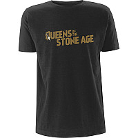Queens of the Stone Age koszulka, Metallic Text Logo Grey, męskie