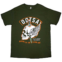 Queens of the Stone Age koszulka, Winged Skull Green, męskie