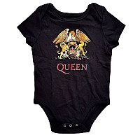 Queen niemowlęcy body koszulka, Classic Crest Black, dziecięcy