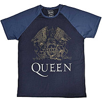 Queen koszulka, Crest Navy Blue & Denim Blue, męskie