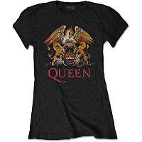 Queen koszulka, Classic Crest Black Girly, damskie