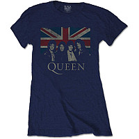 Queen koszulka, Vintage Union Jack Navy, damskie