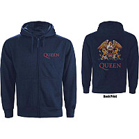 Queen bluza, Classic Crest Navy Zipped, męska