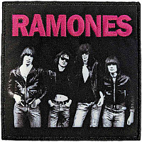 Ramones tkaná nažehlovačka PES 100 x 100 mm, Band Photo