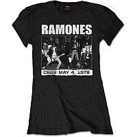 Ramones koszulka, CBGB 1978 Girly Black, damskie