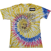 Ramones koszulka, Crest Psych Dip Dye Wash Yellow, męskie