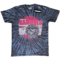 Ramones koszulka, Punk Patch Dip Dye Wash Blue, męskie