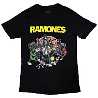 Ramones koszulka, Cartoon Band Black, męskie