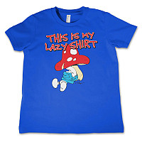 The Smurfs koszulka, This Is My Lazy Shirt Kids Blue, dziecięcy