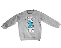 The Smurfs bluza, Ask Me If I Care Sweatshirt Grey, dziecięca