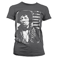 Jimi Hendrix koszulka, Distressed Dark Grey, damskie
