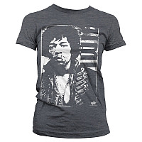 Jimi Hendrix koszulka, Distressed Light Grey, damskie