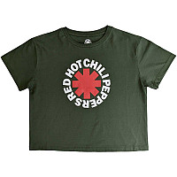 Red Hot Chili Peppers crop koszulka, Classic Asterisk Green, damskie