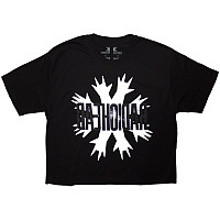 Radiohead crop koszulka, Cut Hands Black, damskie