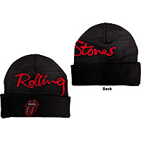 Rolling Stones zimowa czapka zimowa, Embellished Classic Tongue BP Black