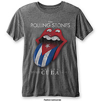Rolling Stones koszulka, Havana Cuba Burn Out Grey, męskie