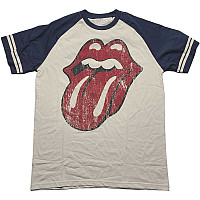 Rolling Stones koszulka, Lick Raglan Natural & Navy Blue, męskie