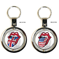 Rolling Stones kovová brelok spinner 50 x 5 mm, UK & US Tongues