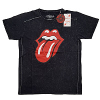 Rolling Stones koszulka, Classic Tongue Snow Washed Black, męskie
