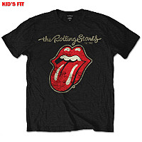 Rolling Stones koszulka, Plastered Tongue Black, dziecięcy