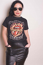 Rolling Stones koszulka, Flaming Tattoo Tongue, damskie