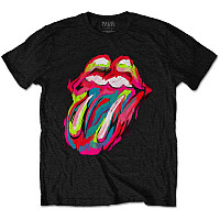 Rolling Stones koszulka, Sixty Brushstroke Tongue Black, męskie