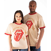 Rolling Stones koszulka, US Tour '78 Ringer Natural & Orange, męskie